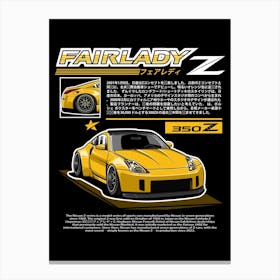 Fairlady Z 1 Yellow Canvas Print