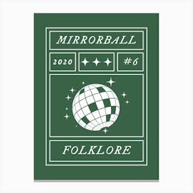 Mirrorball wall art | Music Poster Canvas Print