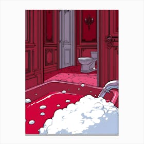 Red Bath Canvas Print