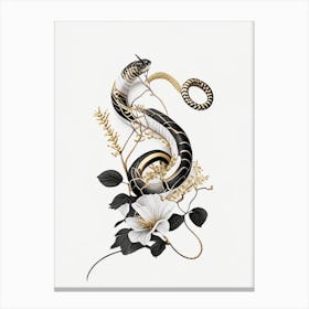 Striped Racer Gold And Black Canvas Print