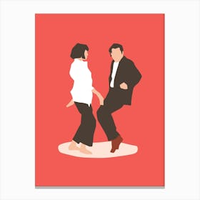 Pulp Fiction Couple Dancing Minimalist Canvas Print