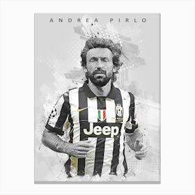 Andrea Pirlo Juventus Drawing Sketch Canvas Print