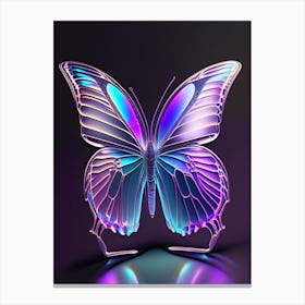 Butterfly Outline Holographic 1 Canvas Print
