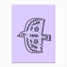 Purple Peace Bird Canvas Print