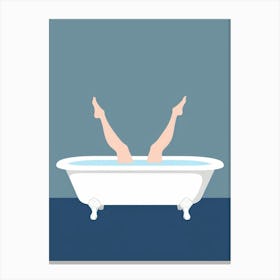 Person In A Bathtub Canvas Print