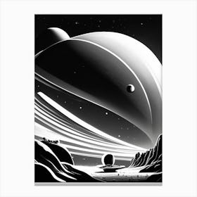 Space Noir Comic Space Canvas Print