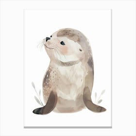 Charming Nursery Kids Animals Seal Pup 1 Canvas Print