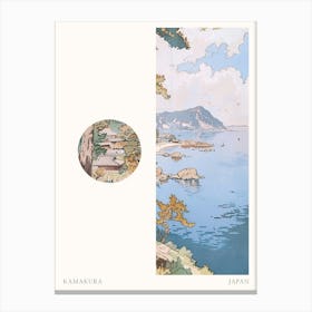 Kamakura Japan 1 Cut Out Travel Poster Canvas Print