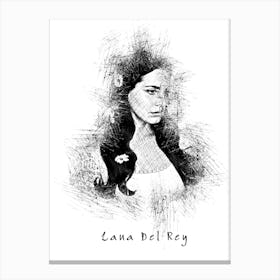 Lana Del Rey Sketch Canvas Print