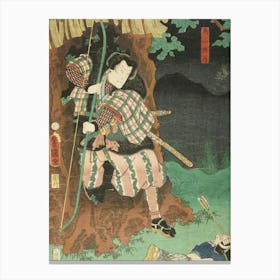 Actor In The Role Of Toriyama Akisaku In The Play Shiranui Monogatari By Utagawa Kunisada Canvas Print