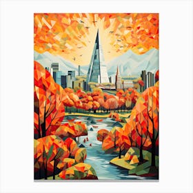 London View   Geometric Vector Illustration 0 Canvas Print