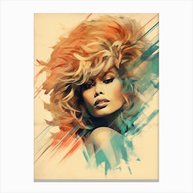 Tina Turner Retro Poster 3 Canvas Print