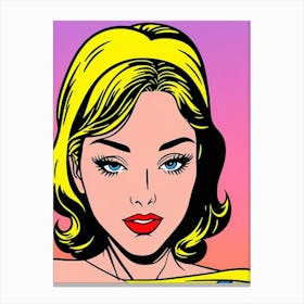 Bold Beauty: A Pop Art Tribute to the Modern Woman Comic Book Girl Canvas Print