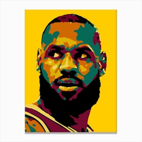 Lebron James in Pop Art Illustration Canvas Print