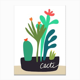 Cacti In Pot Canvas Print