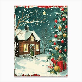 Christmas House Canvas Print