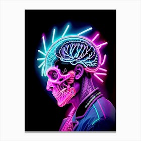 Neon Skull 7 Canvas Print