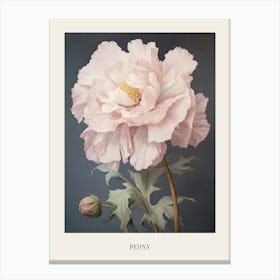 Floral Illustration Peony 3 Poster Canvas Print