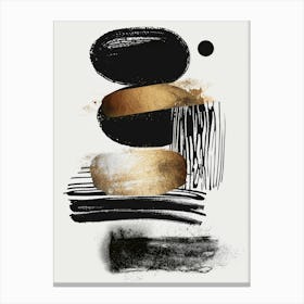 Abstract Black And Gold Canvas Print 30 Canvas Print