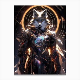 Futuristic Wolf 6 Canvas Print