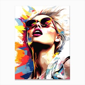 Abstract  Of A Woman In Sunglasses Canvas Print