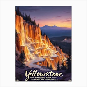 Yellowstone National Park Vintage V 01 Canvas Print