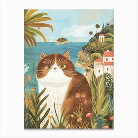 Scottish Fold Cat Storybook Illustration 2 Canvas Print