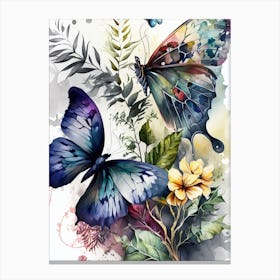 Colorful Butterfly Watercolor 1 Canvas Print