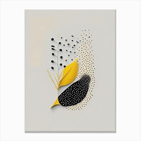Black Mustard Seed Spices And Herbs Retro Minimal 1 Canvas Print