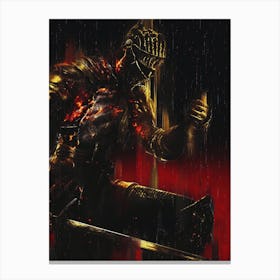 Knight Illustration, Dark Souls Knight Canvas Print