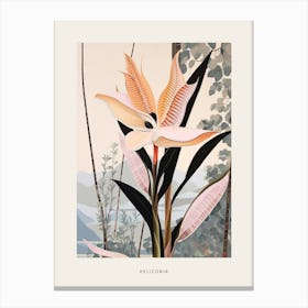 Flower Illustration Heliconia 1 Poster Canvas Print