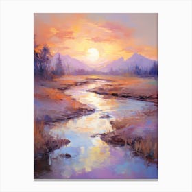 Sunset River Canvas Print