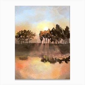 Serenade Of The Countryside A Watercolor Symphony Canvas Print