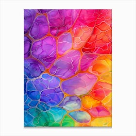 Rainbow Abstract Painting Canvas Print