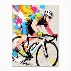 Colorful Bike Rider Canvas Print