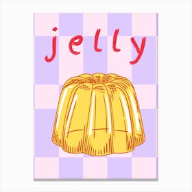 Jelly Check Purple Canvas Print