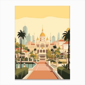 Brunei Travel Illustration Canvas Print