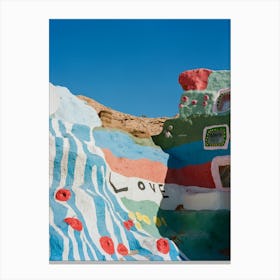 Salvation Mountain Love on Film Canvas Print