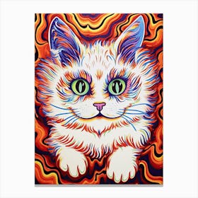 Louis Wain Kaleidoscope Psychedelic Cat 11 Canvas Print