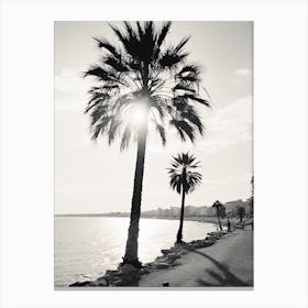 Cannes, France, Black And White Old Photo 1 Canvas Print
