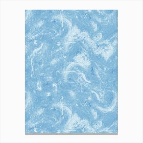 Abstract Dripping Painting Blue Canvas Print