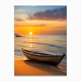 Sunset On The Beach Canvas Print