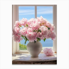 Peony Perfection: Vase Wall Art Print Canvas Print