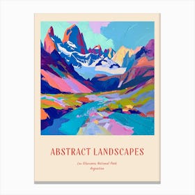 Colourful Abstract Los Glaciares National Park Argentina 2 Poster Canvas Print