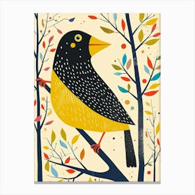 Yellow Crow 2 Canvas Print