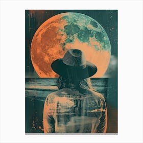 Watching The Moon Canvas Print