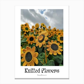 Knitted Flowers Sunflower 1 Canvas Print