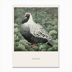 Ohara Koson Inspired Bird Painting Grouse 3 Poster Canvas Print