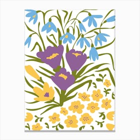 Spring Flowers Matisse Style Canvas Print