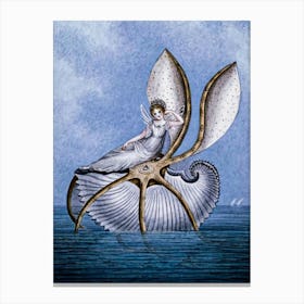 Amelia Jane Murrey "A Fairy Resting On a Shell" 1800s Victorian Fairies in HD Canvas Print